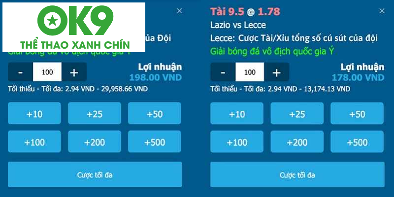 Tính tiền khi chơi kèo phạt đền